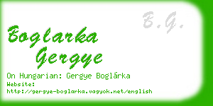boglarka gergye business card